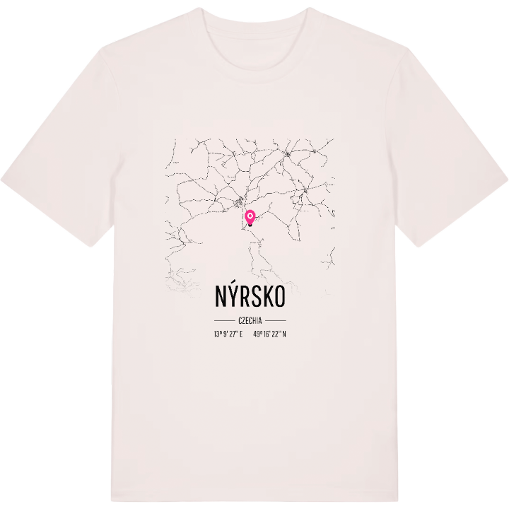 Nýrsko karta t-shirt – t-shirt från PinShirt