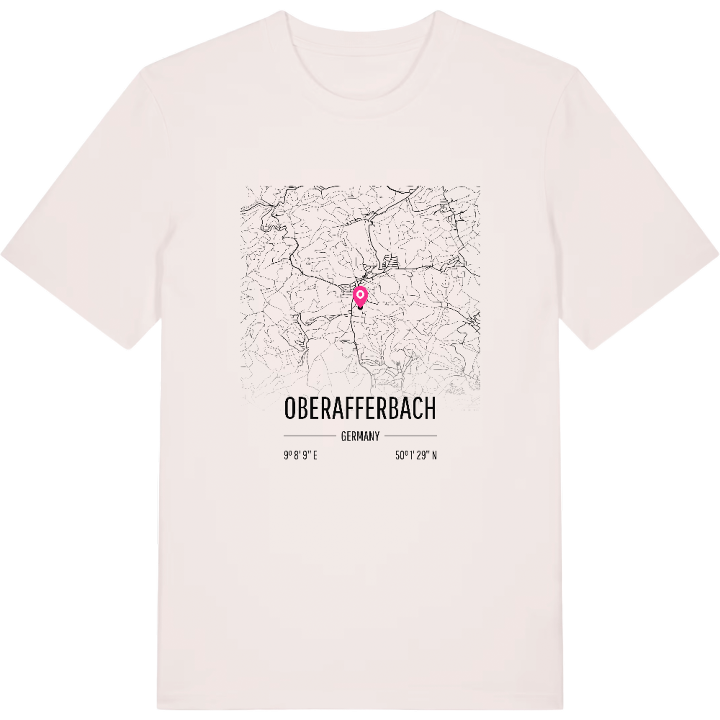 Oberafferbach karta t-shirt – t-shirt från PinShirt