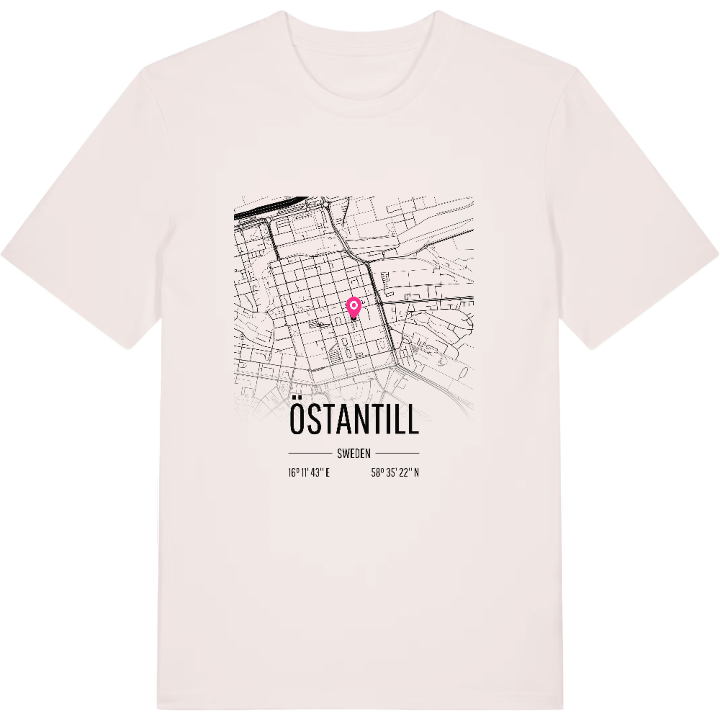 Östantill karta t-shirt – t-shirt från PinShirt