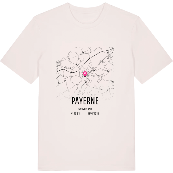 Payerne karta t-shirt – t-shirt från PinShirt