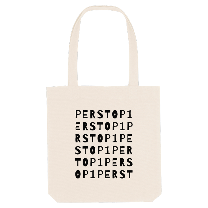 Perstop 1 ordlek tygkasse – tygkasse från PinShirt