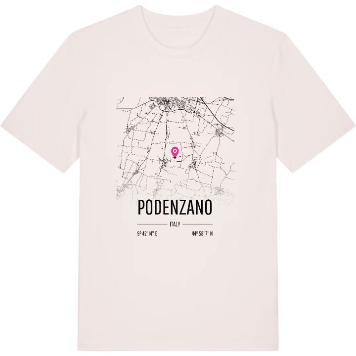 Podenzano karta t-shirt – t-shirt från PinShirt