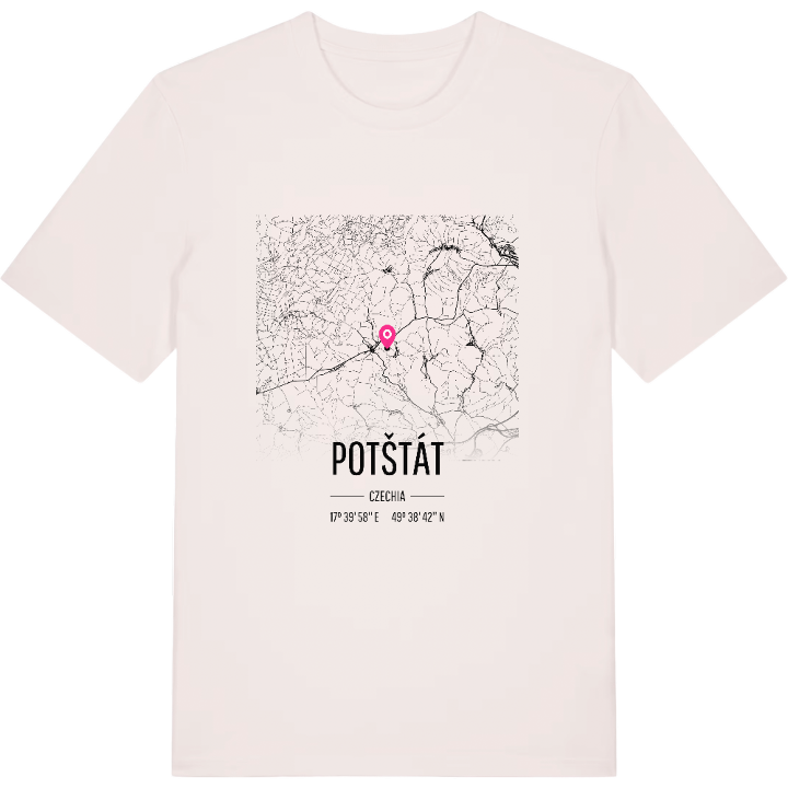 Potštát karta t-shirt – t-shirt från PinShirt