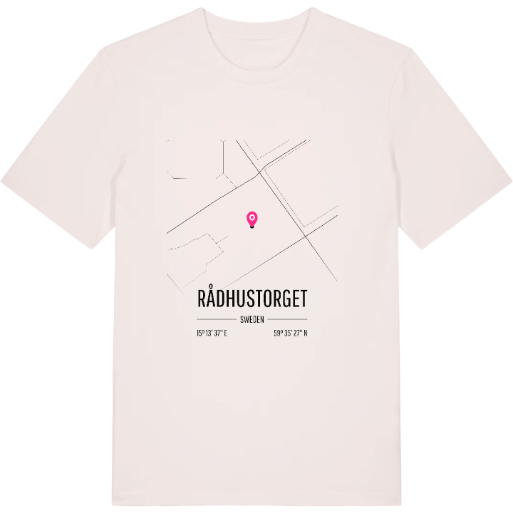 Rådhustorget karta t-shirt – t-shirt från PinShirt