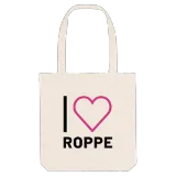 Jag älskar Roppe tygkasse stort tryck