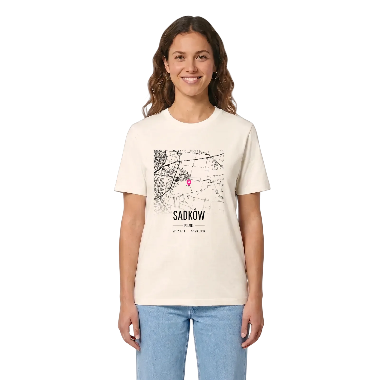 Sadków karta t-shirt – Vintage White, i miljö