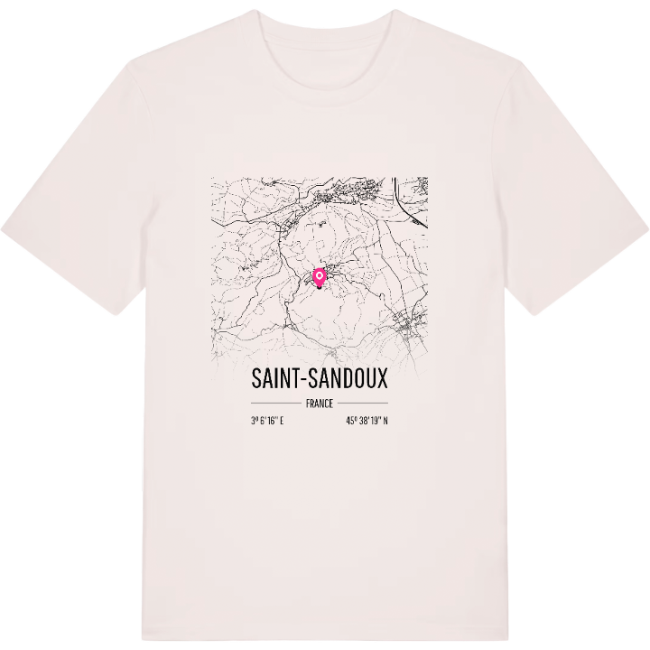 Saint-Sandoux karta t-shirt – t-shirt från PinShirt