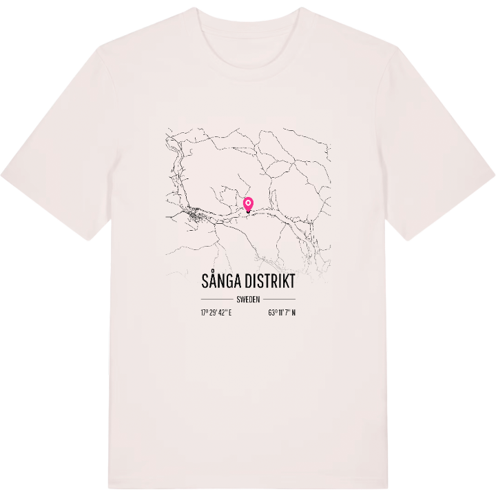 Sånga distrikt karta t-shirt – t-shirt från PinShirt