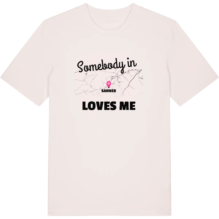 Någon i Sanner älskar mig t-shirt – t-shirt från PinShirt