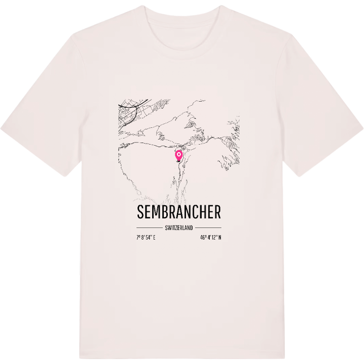 Sembrancher karta t-shirt – t-shirt från PinShirt