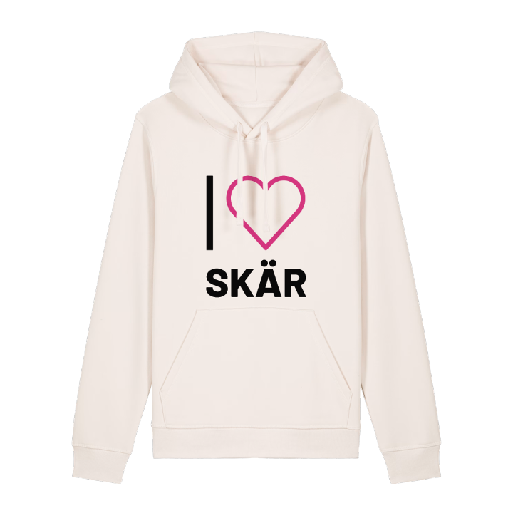 Jag älskar Skär hoodie stort tryck – hoodie från PinShirt