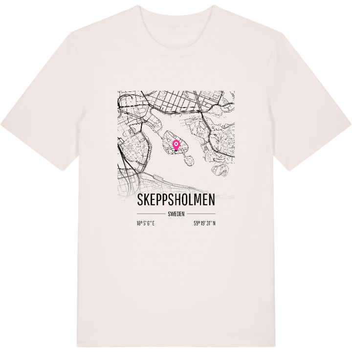 Skeppsholmen karta t-shirt – t-shirt från PinShirt