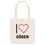 Jag älskar Söder tygkasse stort tryck