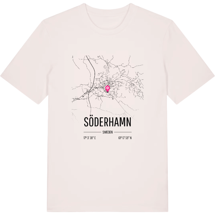 Söderhamn karta t-shirt – t-shirt från PinShirt