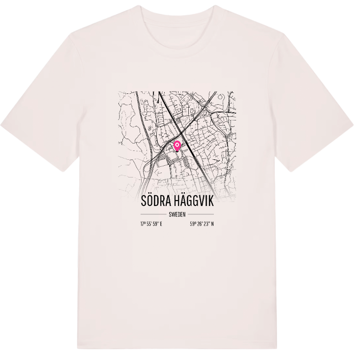 Södra Häggvik karta t-shirt – t-shirt från PinShirt
