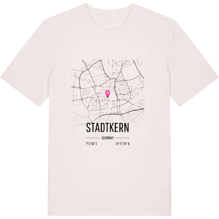 Stadtkern karta t-shirt – t-shirt från PinShirt
