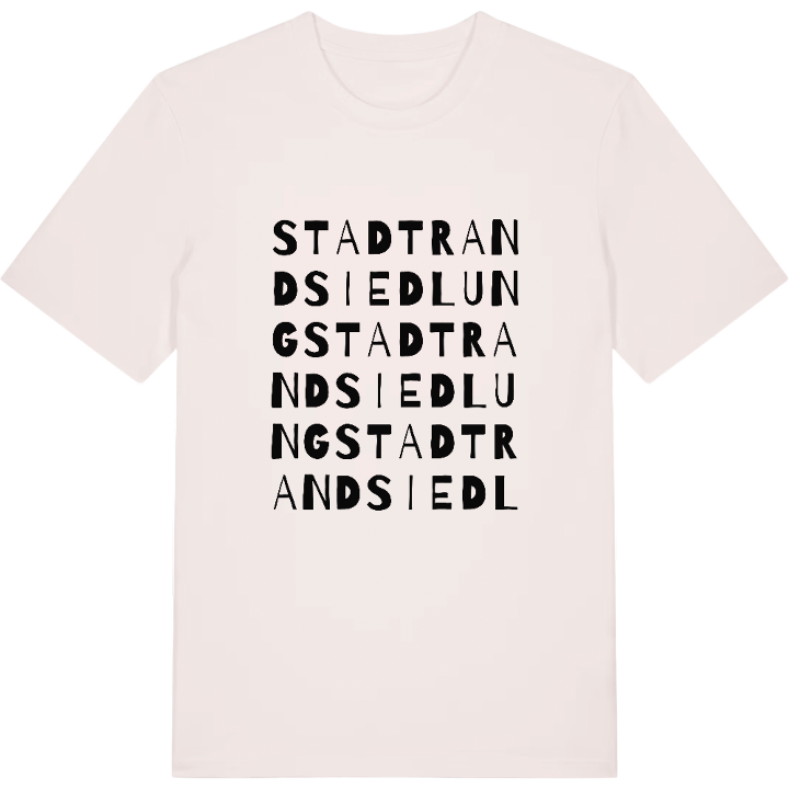 Stadtrandsiedlung ordlek t-shirt – t-shirt från PinShirt