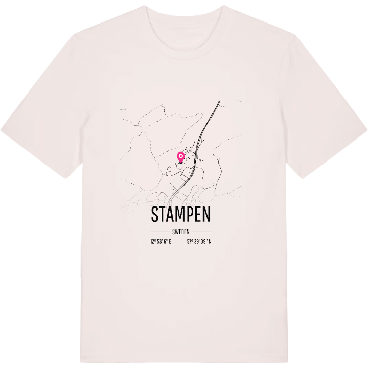 Stampen karta t-shirt – t-shirt från PinShirt