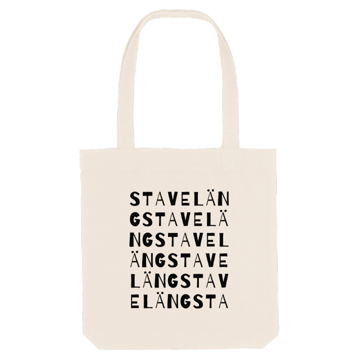 Staveläng ordlek tygkasse – tygkasse från PinShirt