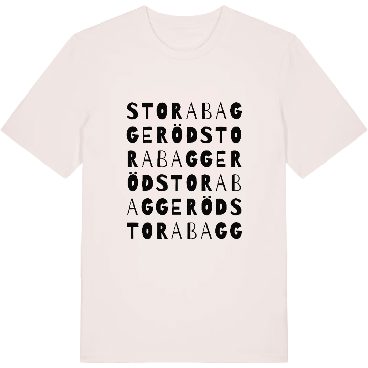 Stora Baggeröd ordlek t-shirt – t-shirt från PinShirt