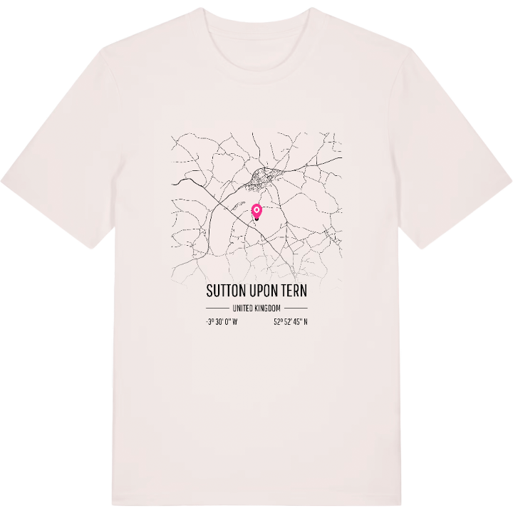 Sutton Upon Tern karta t-shirt – t-shirt från PinShirt