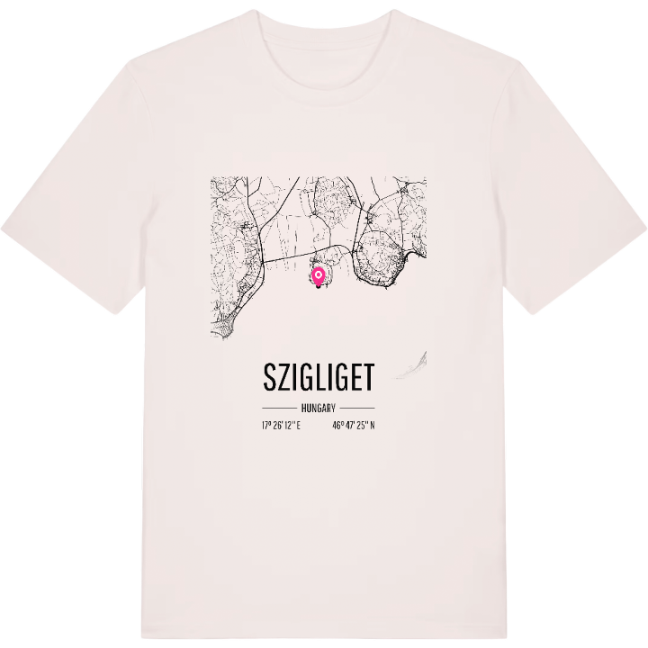 Szigliget karta t-shirt – t-shirt från PinShirt