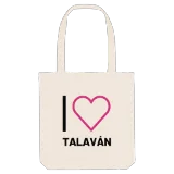 Jag älskar Talaván tygkasse stort tryck