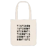 Tåsteröd ordlek tygkasse