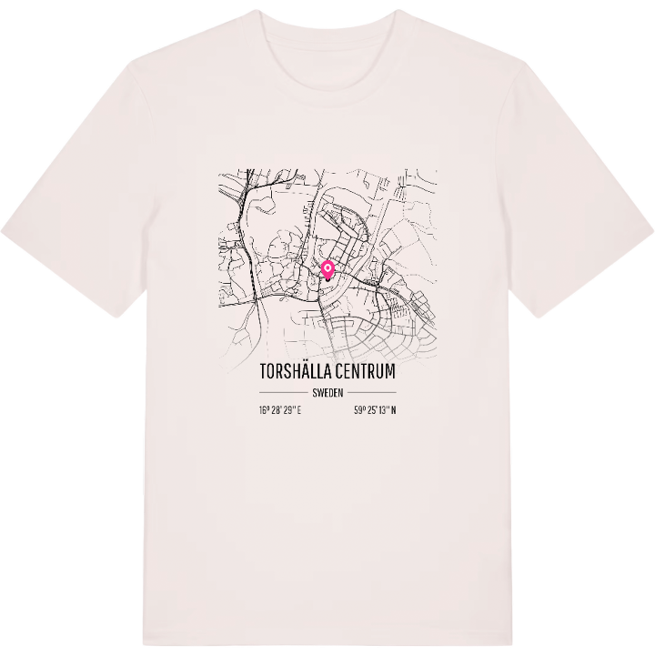 Torshälla centrum karta t-shirt – t-shirt från PinShirt
