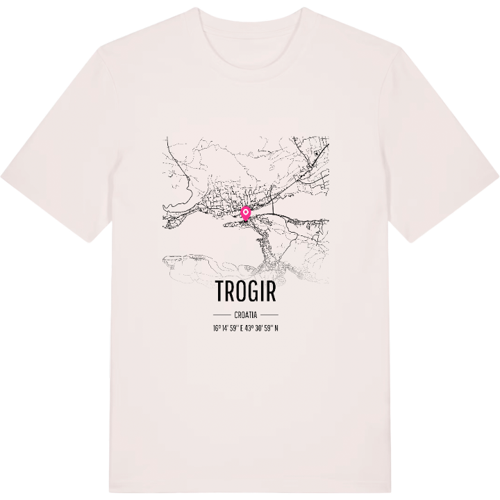 Trogir karta t-shirt – t-shirt från PinShirt