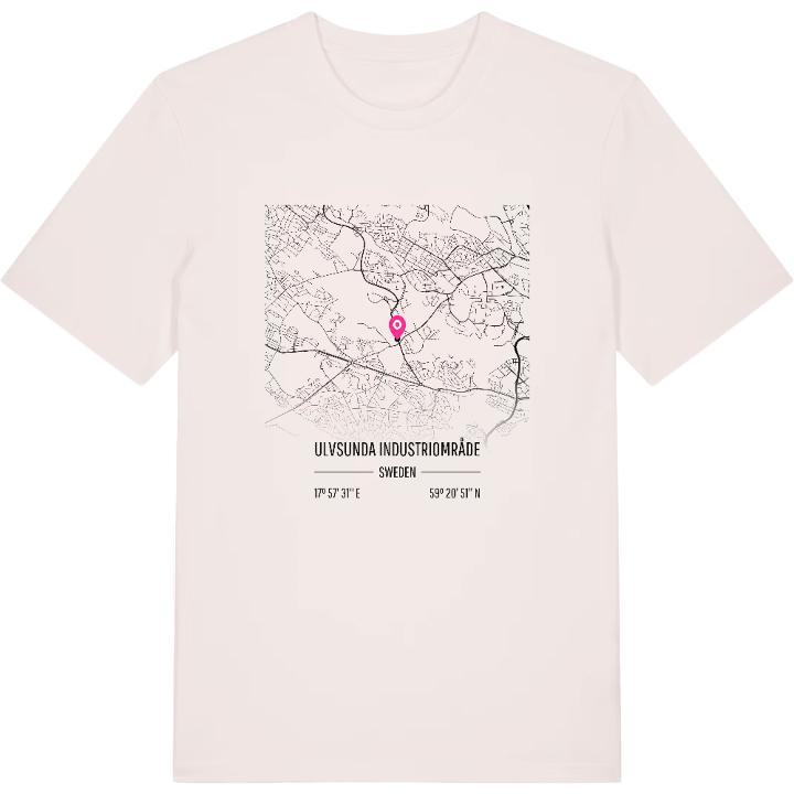Ulvsunda industriområde karta t-shirt – t-shirt från PinShirt