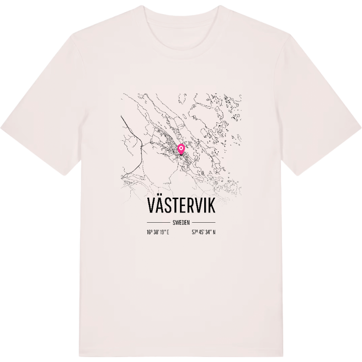 Västervik karta t-shirt – t-shirt från PinShirt