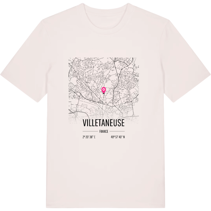 Villetaneuse karta t-shirt – t-shirt från PinShirt