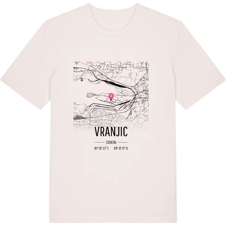 Vranjic karta t-shirt – t-shirt från PinShirt