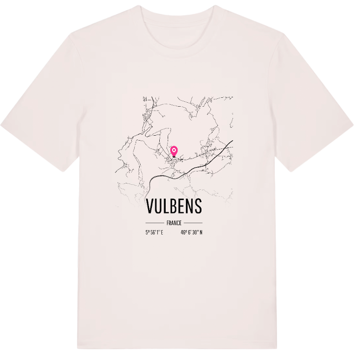 Vulbens karta t-shirt – t-shirt från PinShirt