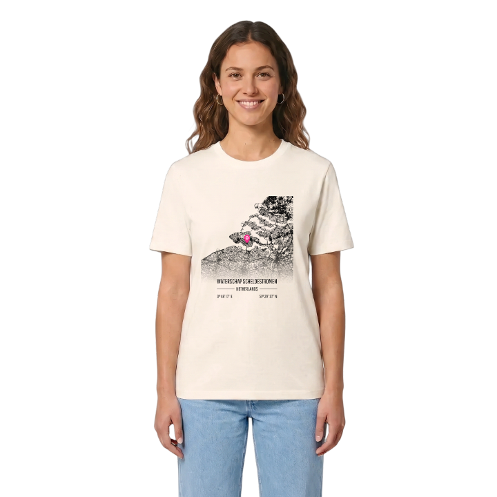 Waterschap Scheldestromen karta t-shirt – t-shirt från PinShirt