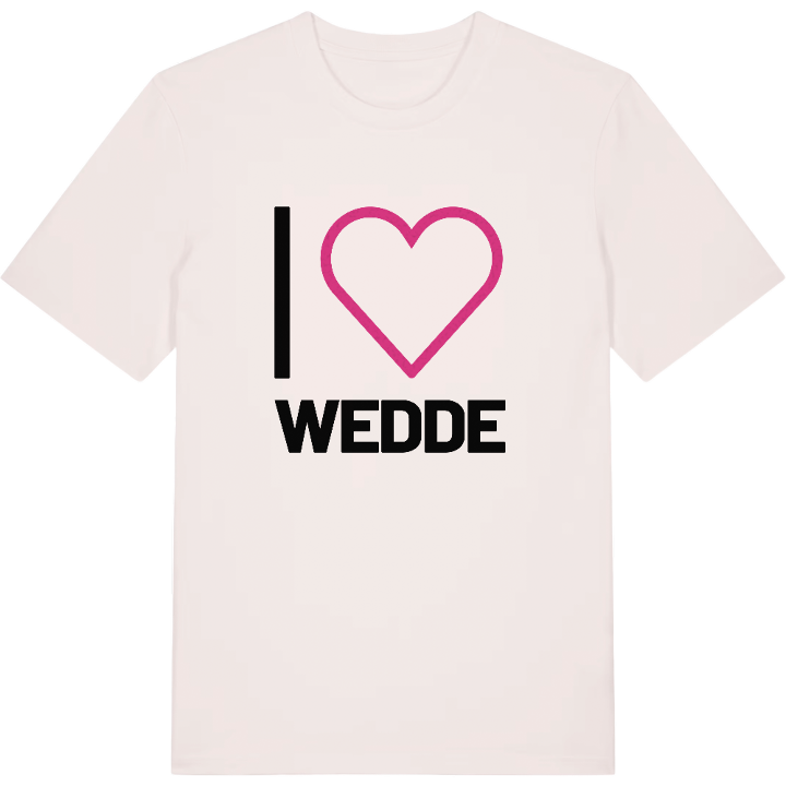 Jag älskar Wedde t-shirt stort tryck – t-shirt från PinShirt