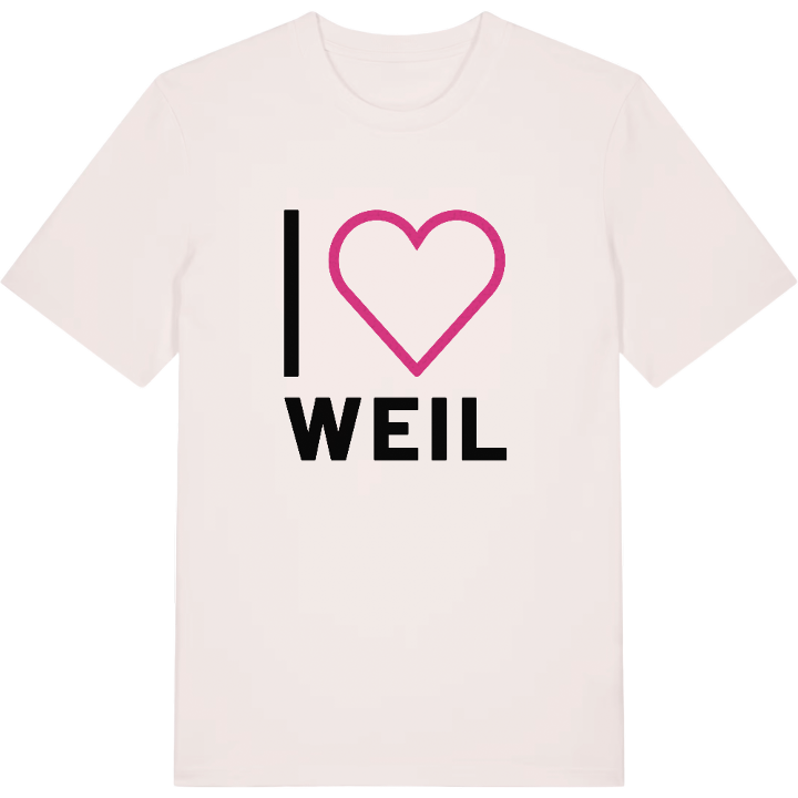 Jag älskar Weil t-shirt stort tryck – t-shirt från PinShirt