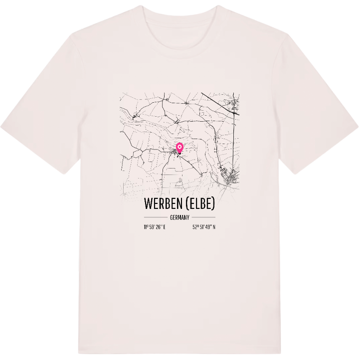 Werben (Elbe) karta t-shirt – t-shirt från PinShirt