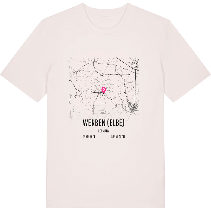 Werben (Elbe) karta t-shirt – t-shirt från PinShirt