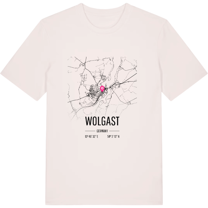 Wolgast karta t-shirt – t-shirt från PinShirt