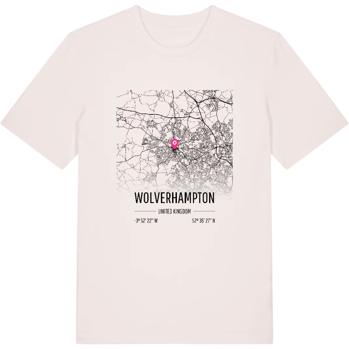 Wolverhampton karta t-shirt – t-shirt från PinShirt